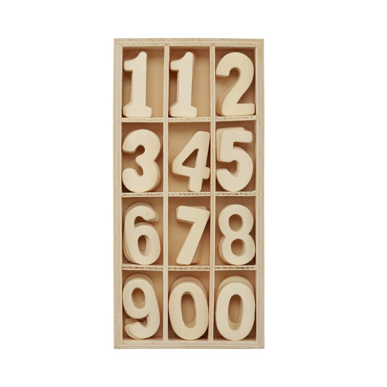 1.5 Punch Cut Wood Numbers Set by Make Market®